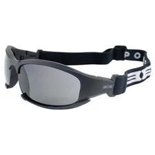 Epoch Eyewear Hybrid Padded Motorcycle Sunglasses Goggles Black Frame Smoke Lens