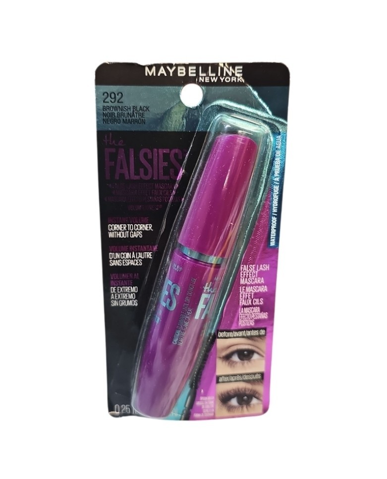 2 Pack Maybelline New York The Falsies Waterproof Mascara 292 Brownish Black