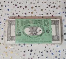 Vintage 1960s Whitman Novelty Play Money A Million Bucks 128 Play Bills