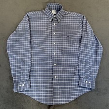Brooks Brothers Regent L Blue Check Dress Shirt Long Sleeve Button Up Non Iron