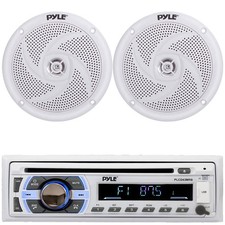 Pyle PLCD43MRB Marine Bluetooth Stereo Receiver with 2x 4" 100W 2-Way Speakers