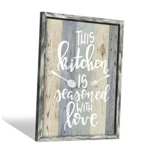 Inspirational Quotes Wall Art Framed: This Kitchen 24L" x 16W" Quotes Theme 01