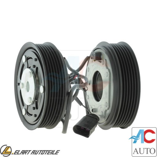 Kit Embrayage Compresseur 6SAS14C V6 Poulie 115mm Climatisation AC 110mm Pièce Auto