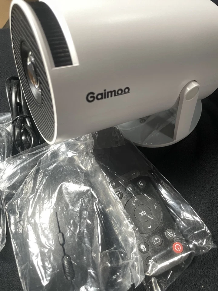 Gaimoo Mini Beamer 4K FHD, 1080P, 180° Drehbar, Dual WiFi, BT 5.0, neuwertig OVP - Bild 2 von 4