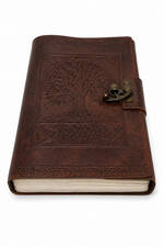 Large Leather Journal 10x7 Vintage Notebook Diary Writing Book Clasp