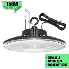 150W LED High Bay Light Fixture 22500lm (Eqv. 600W MH/HPS) Commercial Warehouse