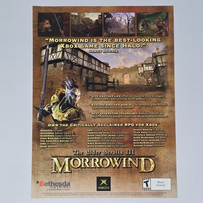 Elder Scrolls III 3 Morrowind Xbox Authentic Magazine Ad