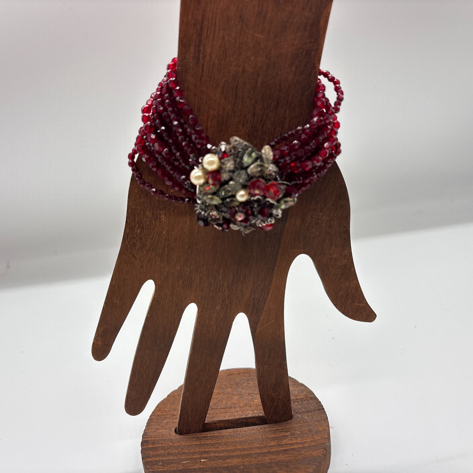 Vintage Signed EUGENE Haskell Multi Strand Ruby B… - image 11