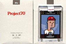 2021 TOPPS PROJECT 70 #930 2007 MIKE TROUT PIXEL ART! - LA ANGLES - BEN BALLER