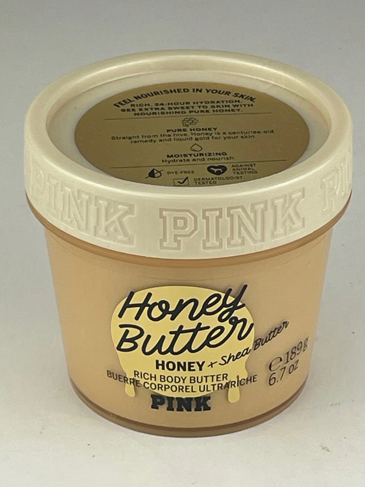 VICTORIA'S SECRET PINK HONEY BUTTER RICH BODY SHEA BUTTER CREAM 6.7 oz NEW - Image 2 of 2