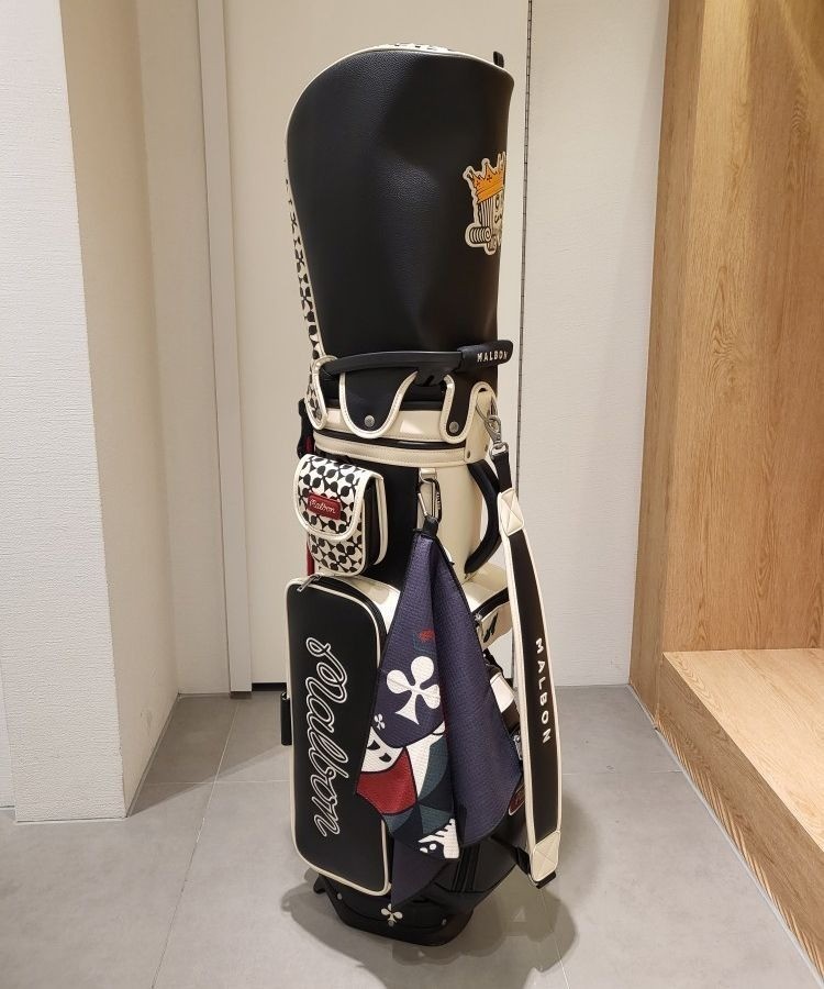 2025 MALBON GOLF Caddy Bag / Stand Type / Black Synthetic Leather