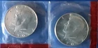 (2) 1970-D Unc. Silver Kennedy Halves: Mint Cello Package