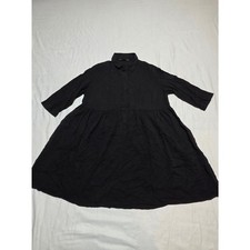 Zara Black Maxi Dress with Button Front