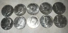 Lot Of 10 Vintage 40% Silver Coin 1966 Kennedy Half Dollar