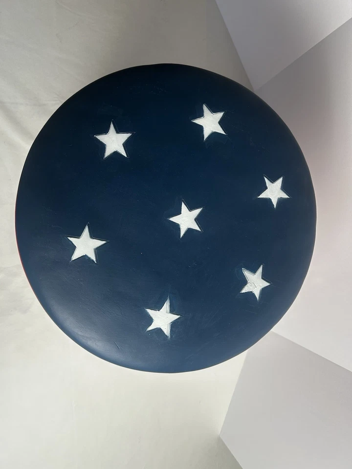 RARE!!! Viral TikTok HomeGoods Americana USA Flag Stool Side Table Room Decor - Image 2 of 4