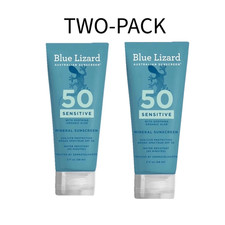 2 PACK Blue Lizard Sensitive Mineral Sunscreen With Zinc Oxide 50 3 oz