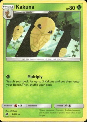 KAKUNA 2/111 CRIMSON INVASION UNCOMMON POKEMON MIKI KUDO