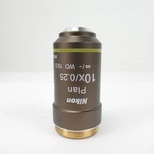 NIKON PLAN 10X/0.25 OFN22 CFI INFINITY ECLIPSE MICROSCOPE OBJECTIVE - MRL00102