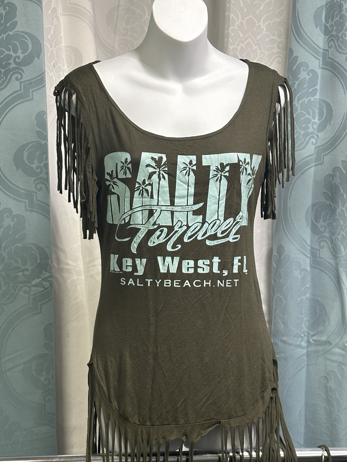 Stretchy Women's Basic Size M, Key West Fringe Ta… - image 3