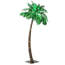7 Feet Palm Tree 152LED Lights Artificial Fake Tree Decoration for Tiki Bar O...