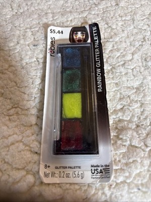 New Makeup Kit Rubies Rainbow Glitter Palette.  Halloween/ Stage / Vamp