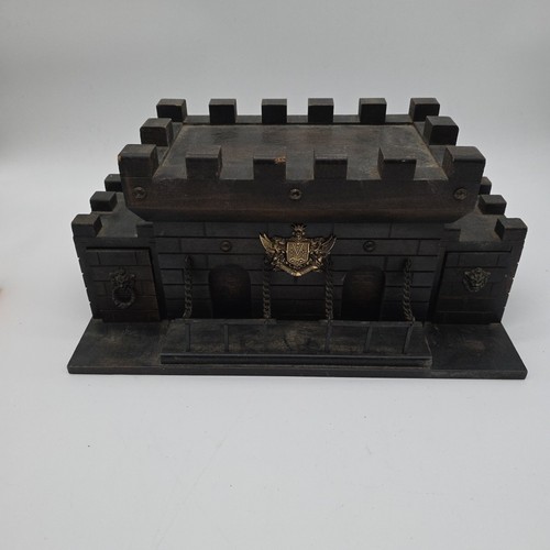 vintage S. Sper Bijou wooden castle decanter set Castle Made In Japan READ