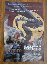 1995 Vintage Batman Judge Dredd DC Poster, Sa...