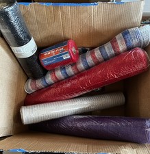 Wreath Making Supplies, Lot of 11 Deco Mesh, various sizes, most NIB, 2 opened