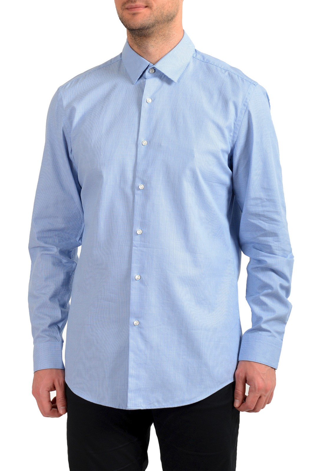 Мужская многоцветная рубашка с длинным рукавом Hugo Boss Mens Isko Slim Fit 12790₽