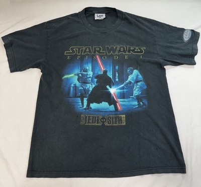 RARE Star Wars Episode 1 The Phantom Menace Jedi vs Sith Shirt Size L
