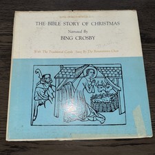 VINYL RECORD LP THE BIBLE STORY OF CHRISTMAS NARRATED BY BING CROSBY WLSM NO.5