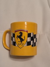 Ferrari Official Logo Yellow Mug 1996 Vintage Staffordshire Made in England