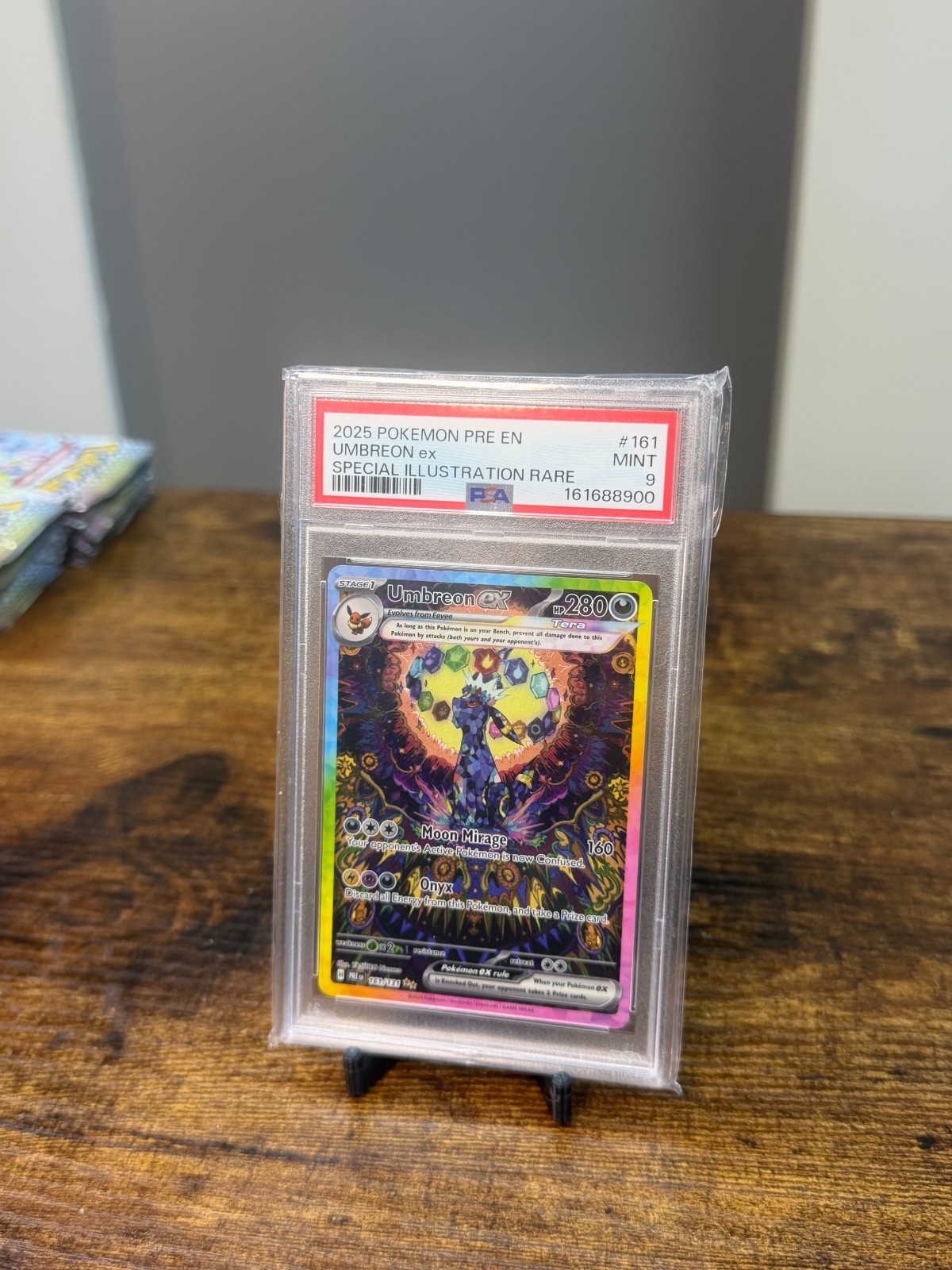 2025 POKEMON PRE EN-PRISMATIC EVOLUTIONS #161 UMBREON EX PSA 9