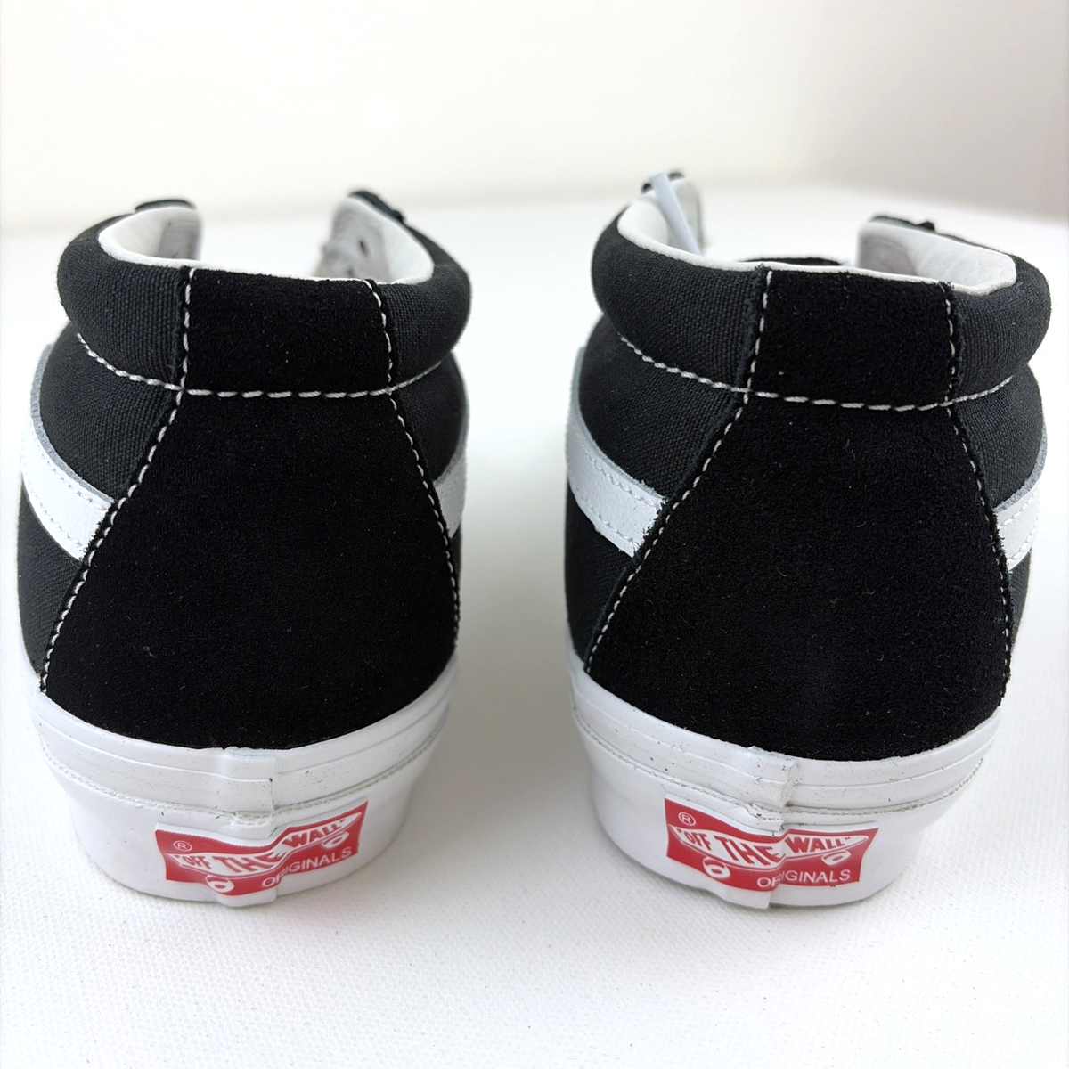Vans Vault Og Sk8-Mid Lx Mens 6 Womens 7.5 Black Canvas and Suede