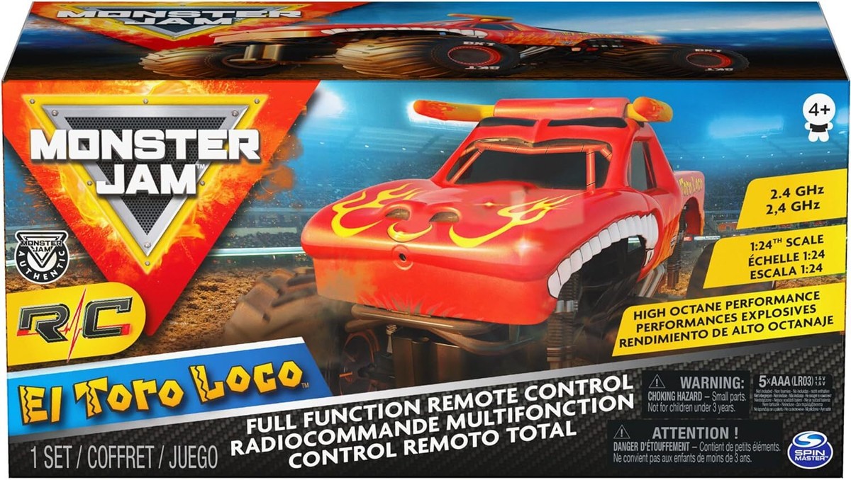 El Toro Loco 124 Scale Remote Control Monster Truck For Kids Ages