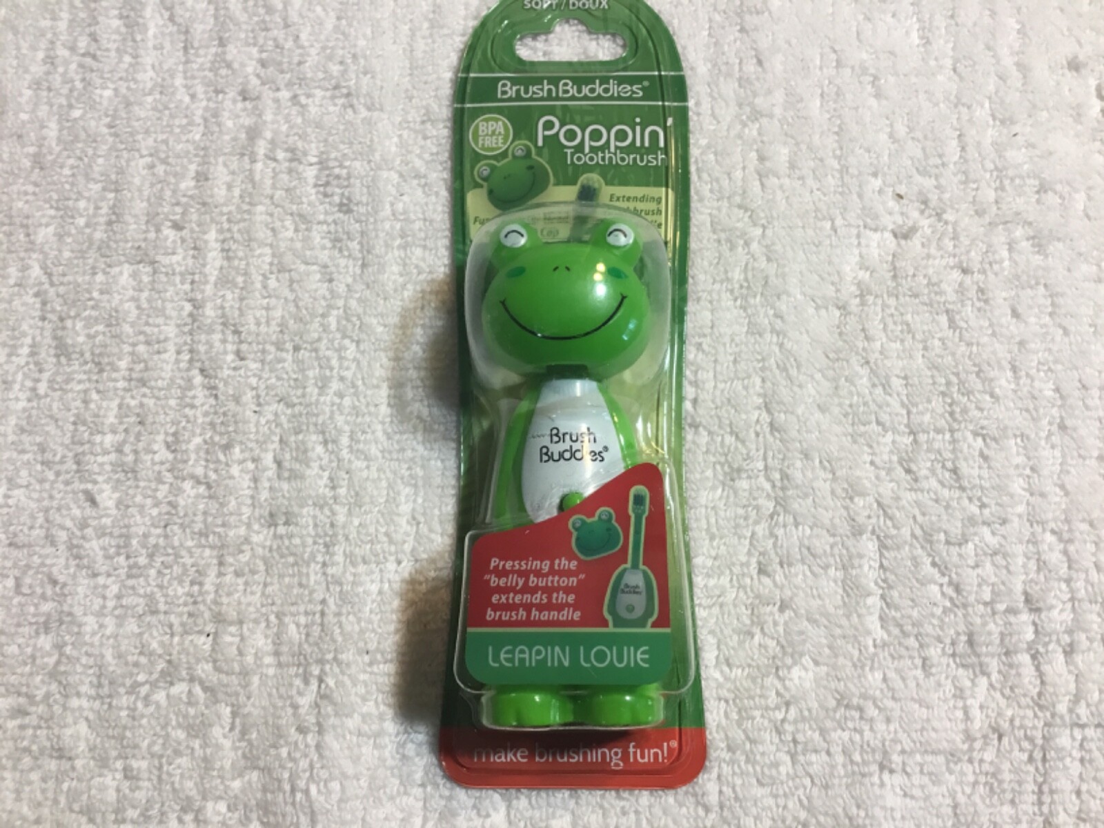  Brush Buddies Poppin' Toothbrush MILKY WAYNE & LEAPIN LOUIE set of 2 NEW