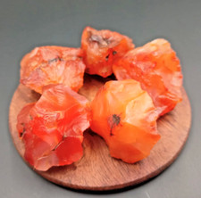 3PCS Rough Carnelian Crystal Red Agate Raw Stone Healing Crystal Gifts