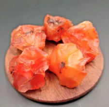3PCS Rough Carnelian Crystal Red  Agate Raw Stone Healing Crystal Gifts