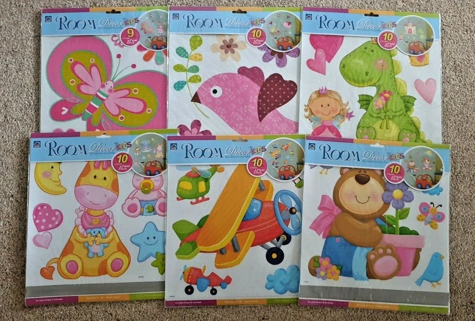 Children's Fun Peel & Stick Removable Wall Stickers Wholesale Lots