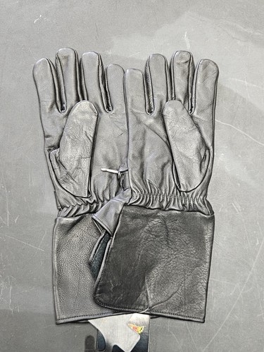 UNIK Men's Cowhide Leather Gauntlet Gloves w/ Adjustable Strap - Black XL - Picture 5 of 7