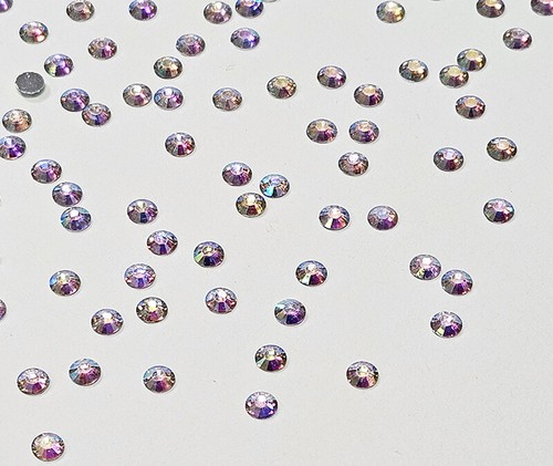 Jelly CRYSTAL AB CHROM SS16/~4mm NON HOTFIX Rhinestones Kleben Irisierend RESIN - Picture 3 of 18