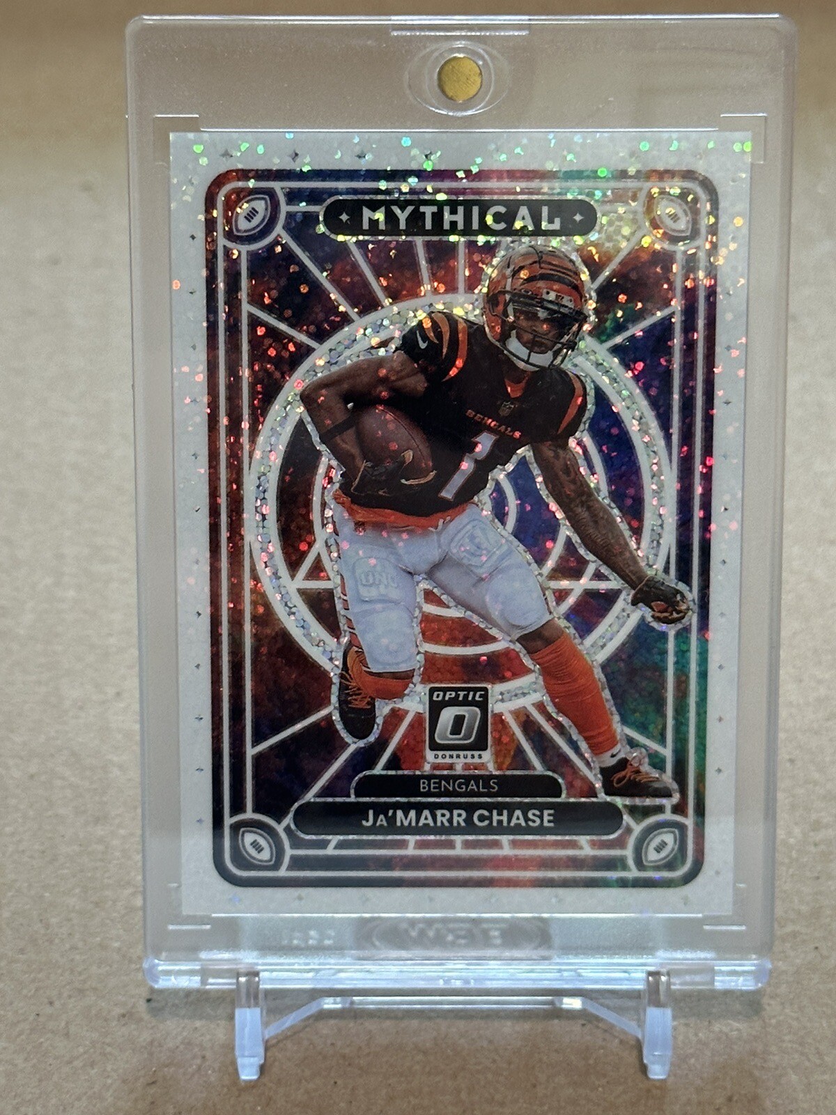 2022 Donruss Optic Ja’Marr Chase 1/1 White Sparkle Mythical One of One Bengals