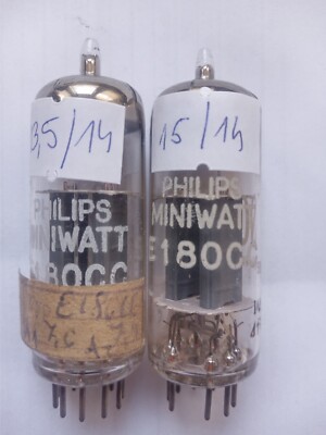 Balanced Pair Philips Miniwatt SQ  E180CC - NOS