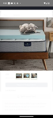 #ad Serta ThermaGel Cooling Pressure Relieving Memory Foam Mattress Topper 3 Inch $149.99