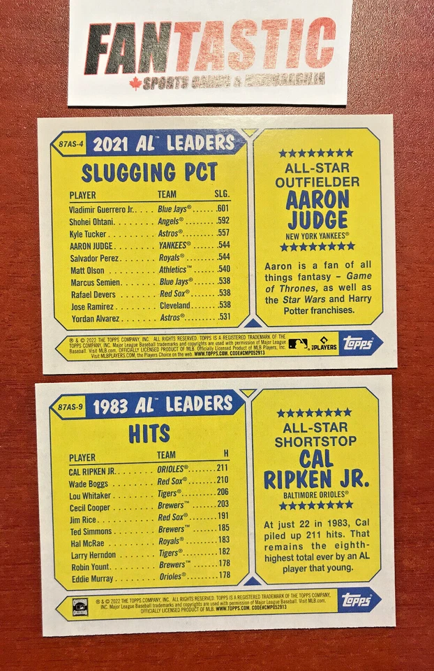 2022 Topps Series 2 1987 All-Star Insert YOU PICK - Finish Your Set - Image 2 of 2