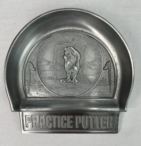 VTG Walt DISNEY World GRUMPY PEWTER Practice Putter GOLF Souvenir