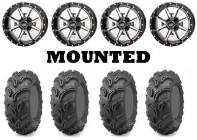Kit 4 Maxxis Zilla Tires 27x10-14 on Frontline 556 Machined Wheels IRS