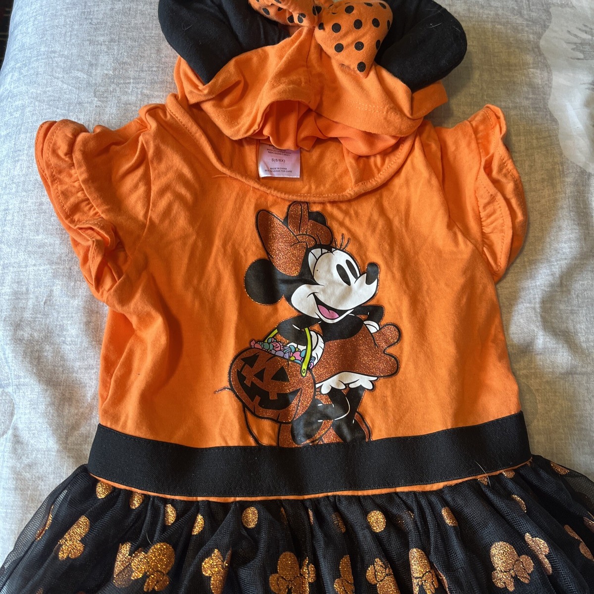 orange minnie mouse dress Minnie mouse little girls orange dress