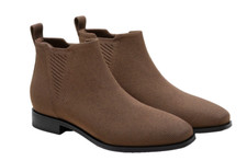 IceUnicorn Girls Chelsea Boots Knit Sock Ankle Slip On Short Booties, Brown,34