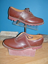 Radcliffe Girl 1940s Brown saddle oxford shoes 7 1/2 B NOS